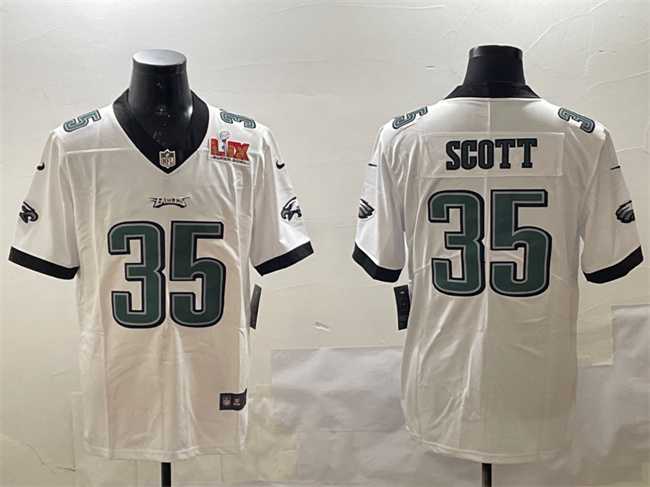 Men's Philadelphia Eagles #35 Boston Scott White 2025 Super Bowl LIX Patch Vapor Untouchable Limited Stitched Jersey,We sell and wholesale Men's Philadelphia Eagles #35 Boston Scott White 2025 Super Bowl LIX Patch Vapor Untouchable Limited Stitched Jersey on line form chian!